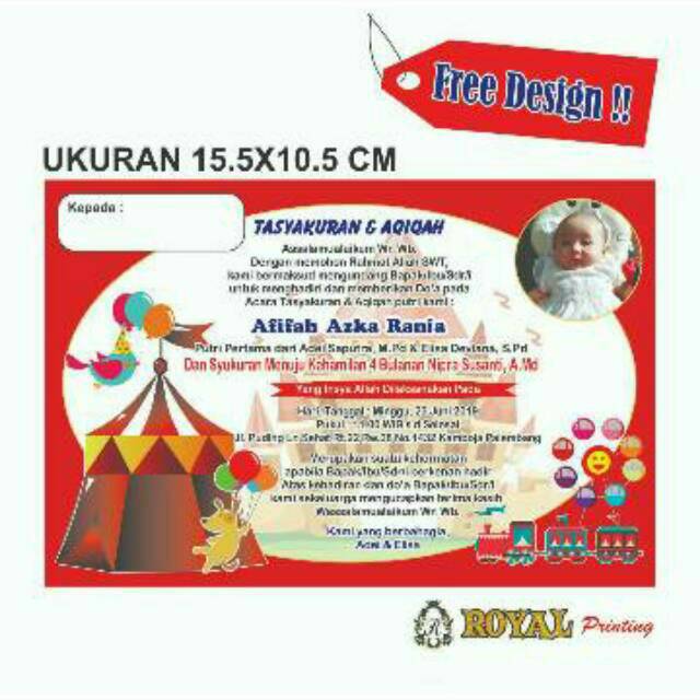 Jual Undangan Aqiqah Khitanan Kekinian Termurah | Shopee Indonesia