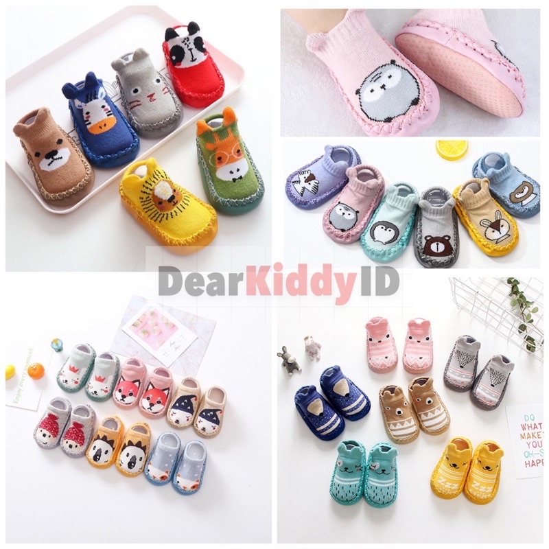 DK 06 GRUP 1 Kaos Kaki Sepatu Bayi PREWALKER Bayi Karakter Anti Slip