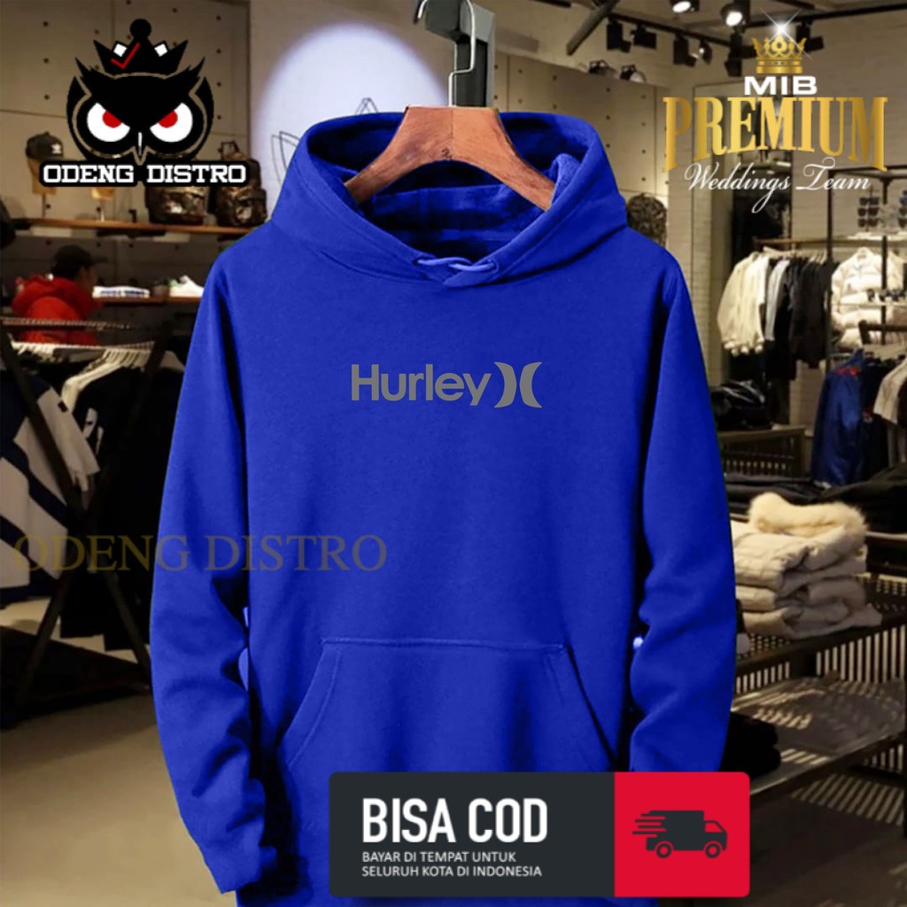 Hoodie Hurley SilverJaket Sweater Basebal Varsity Distro Keren Kekinian Termurah Bandung Original Ce