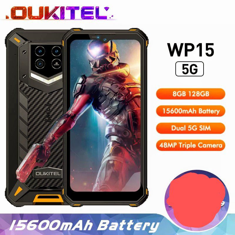 Oukitel wp15hp baterai terbesar 15600 mah