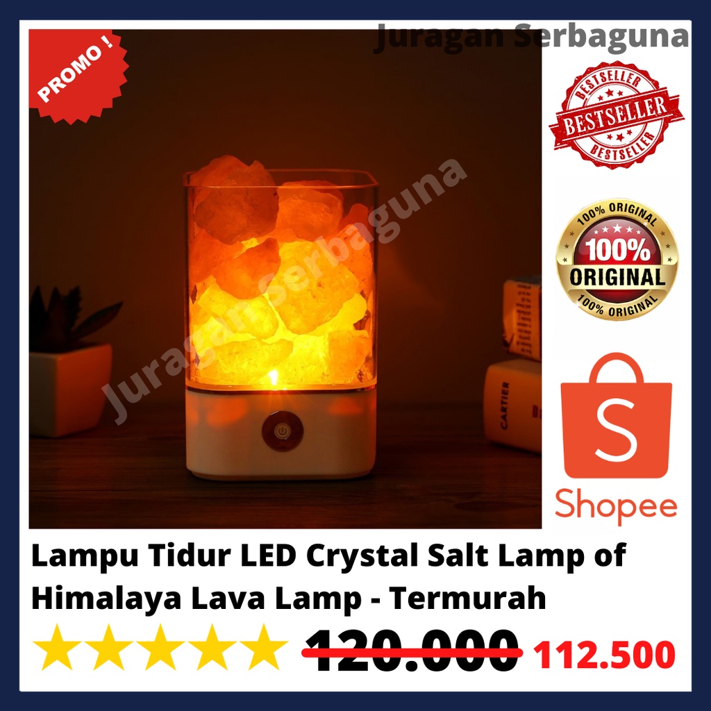 Lampu Tidur LED Crystal Salt Lamp of Himalaya Lava Lamp - Termurah