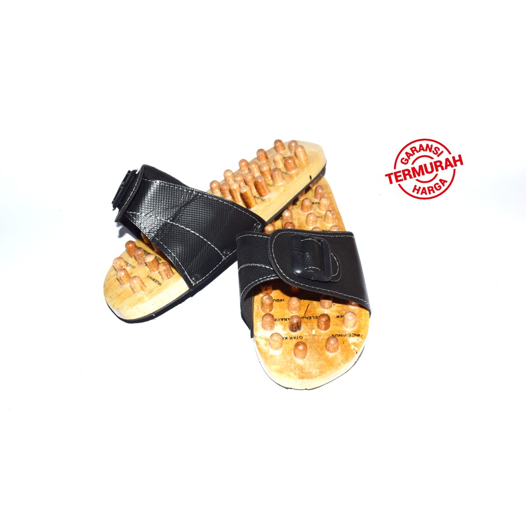 Sandal Kesehatan Refleksi Kayu Akupuntur Diabetes Kolesterol - Multi Warna