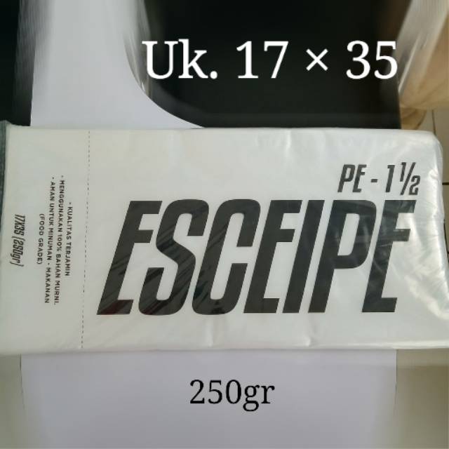 Plastik PE Esceipe 250gr Tanpa Potong Timbangan BERHADIAH UANG*