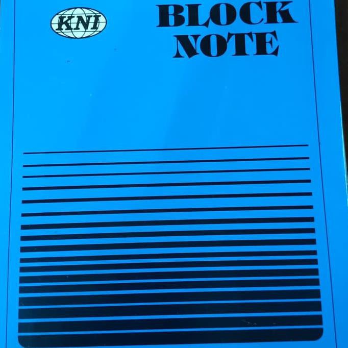 

BLOCK NOTE KNI 15X21 CM BERGARIS /NOTE PAD/MEMO DISKON