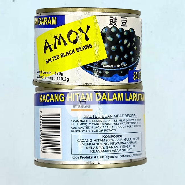 Tausi Amoy Salted Black Bean Kaleng 170gram Kacang Hitam