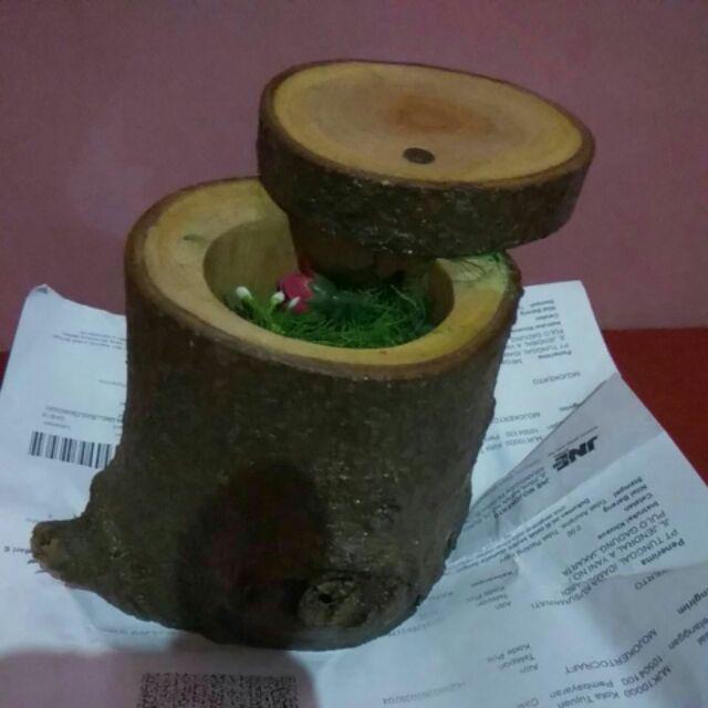 Kotak Cincin Ring Box Rustic Ranting Kayu Branch Wood