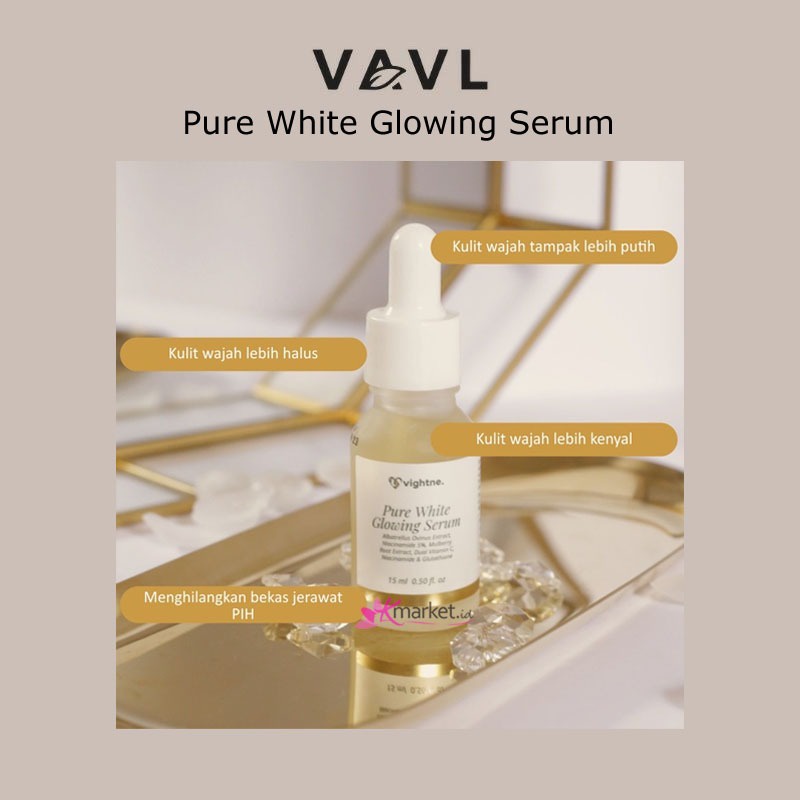 [BPOM] VAVL PURE WHITE BRIGHTENING FACE WASH/ GLOWING SERUM/ NIGHT CREAM