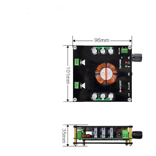 Bluetooth 5.0 digital Power amplifier 2160W TDA7498E (035)