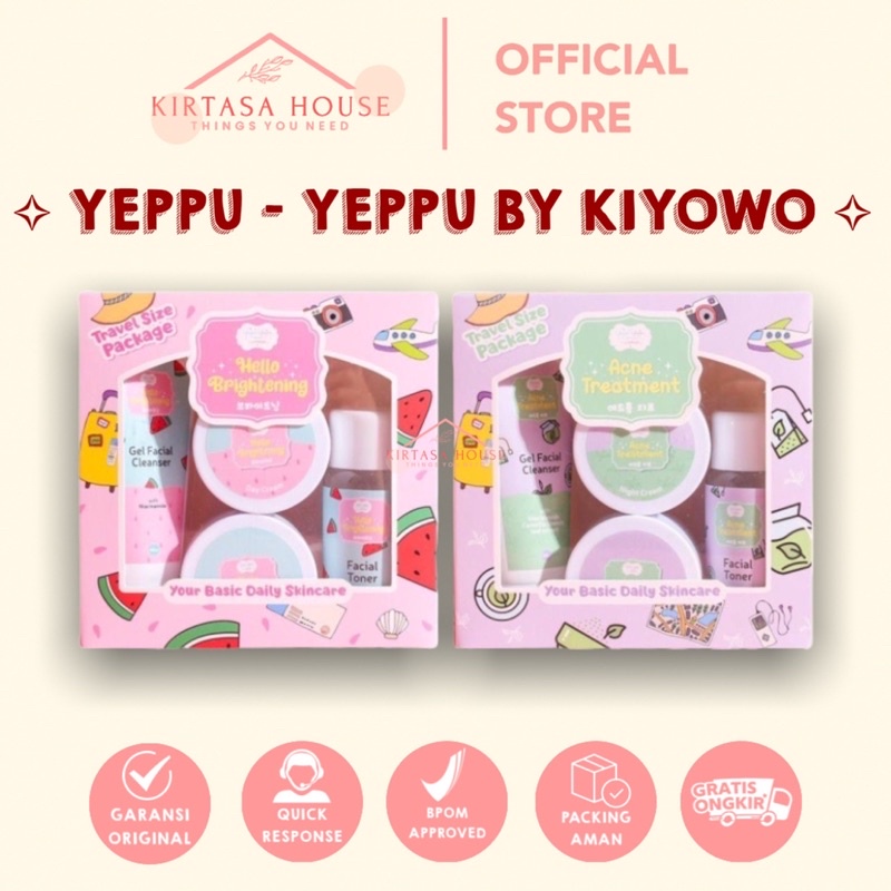[READY] Basic Skincare Set Travel Size Yeppu Yeppu By Kiyowo Acne Treatment • Hello Brightening • Sk