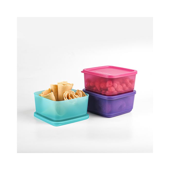 Tupperware SMALL TROPICAL FIESTA 3pcs SMALL SUMMER FRESH KOTAK MAKANAN KOTAK SNACK
