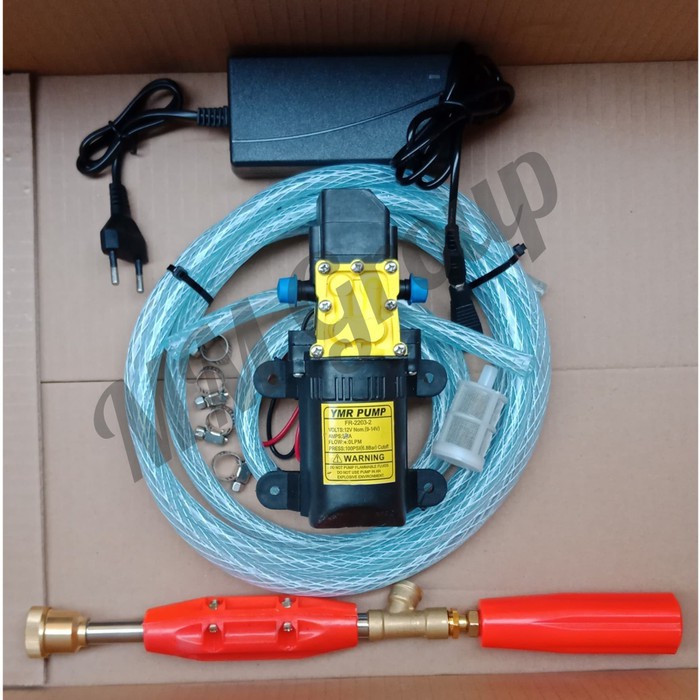 Alat Cuci Motor Mobil Steam Mini Pompa DC 12 Volt Paket lengkap