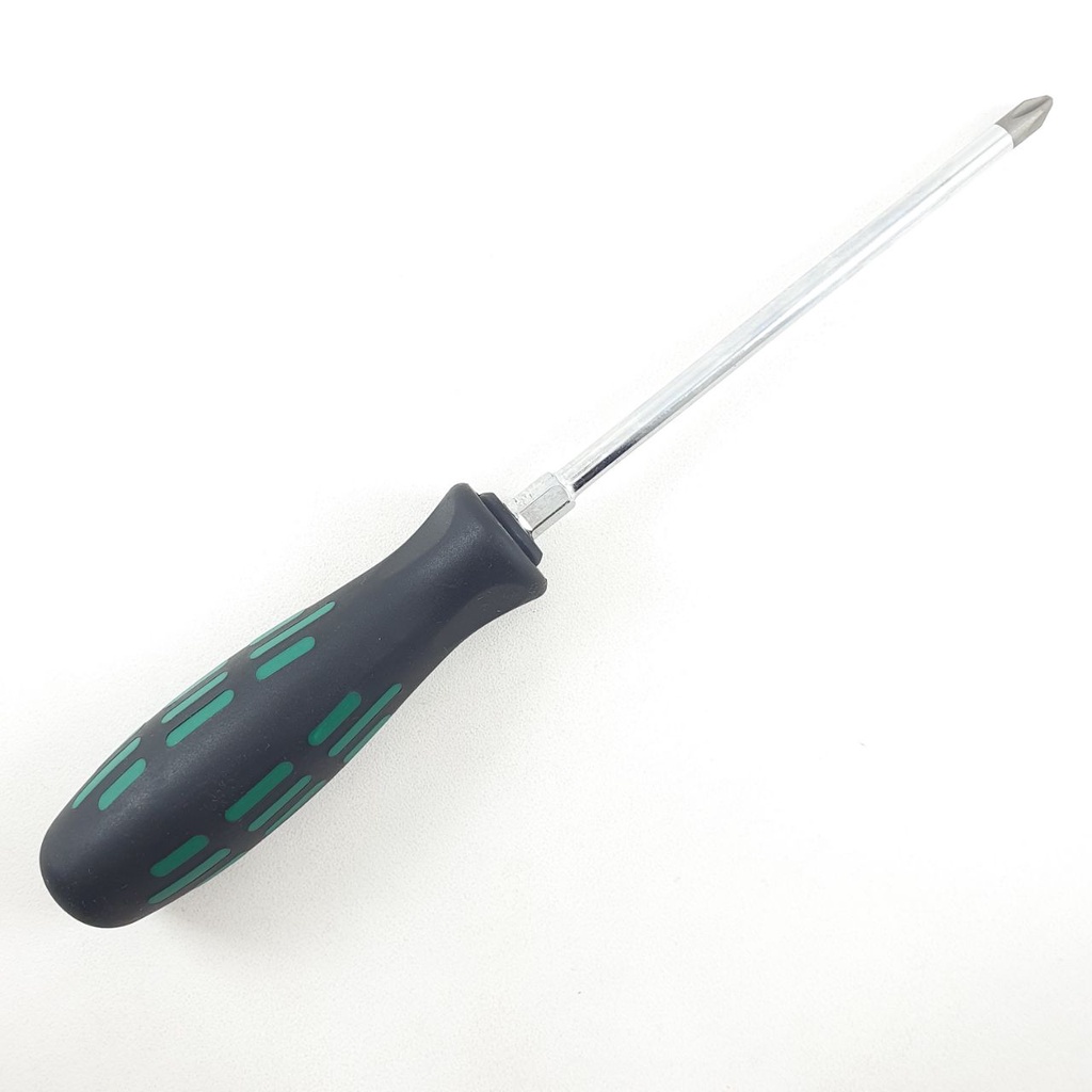 Obeng Plus 5 inch Sellery 11-515 Diameter 6mm Panjang Besi 13cm Magnet Gagang Karet