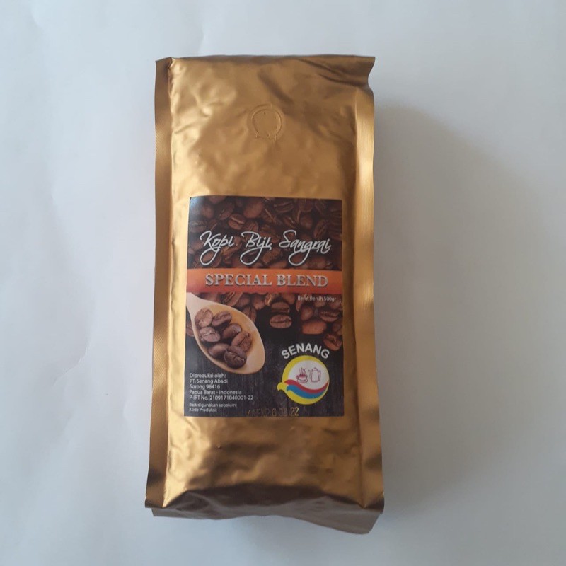 

Kopi biji sangrai senang papua special blend 500gr/kopi senang/kopi biji papua