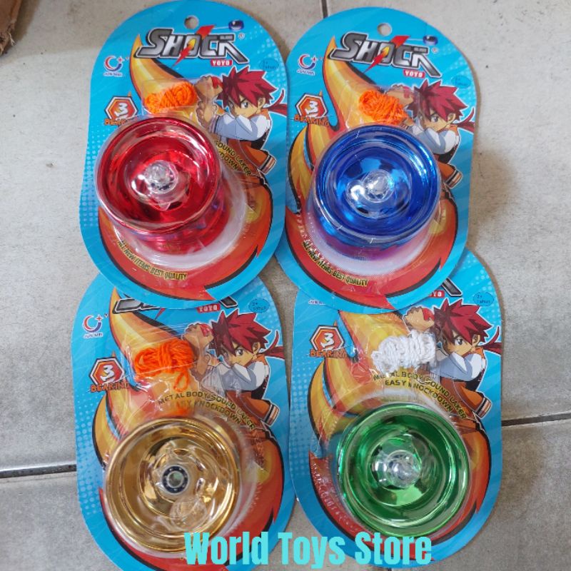 Mainan Yoyo Besi Chrome 3 Bearing Shock