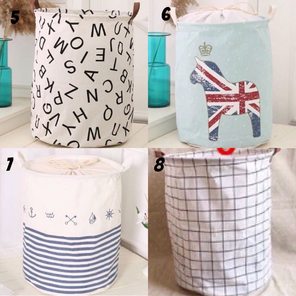 KERANJANG PAKAIAN BERGAMBAR | HAMPER MOTIF LUCU