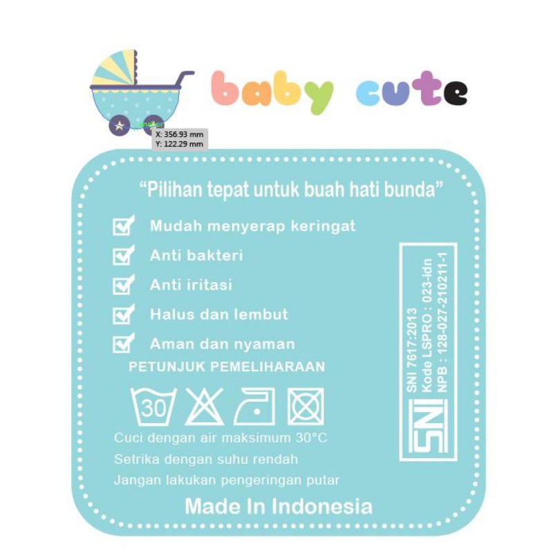 Baju Bayi Polos  lengan kutung newborn SNI per 1pcs