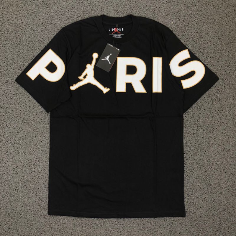 Kaos Nike Air Jordan X PSG Paris Saint German Font Body Text Middle
