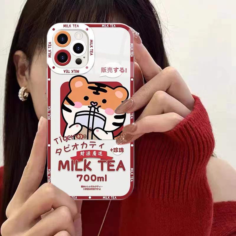 Soft Case Silikon TPU Transparan Motif Harimau Untuk Iphone 13 Pro Max 12 11 XS XR X 8 7 6 Plus Mini SE 2020