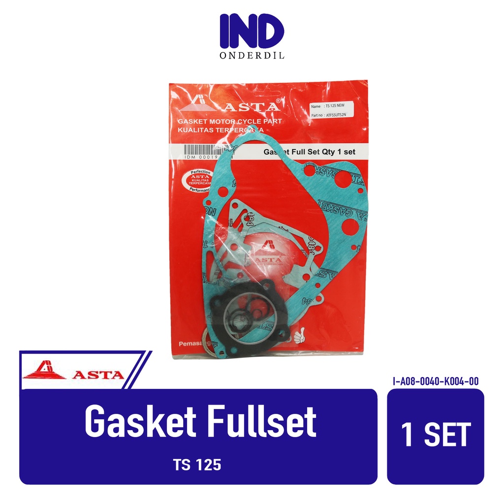 Gasket Perpak-Fullset-Topset Paking-Packing Full-Top-Set TS 125 Merk Asta