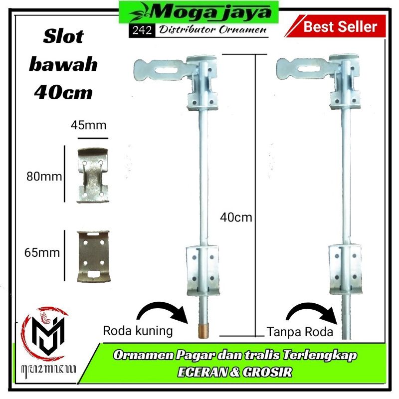 slot bawah pintu garasi 40cm lokal bukan wina atau dekson