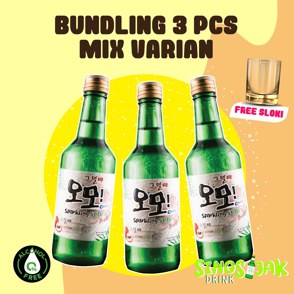 

FREE SLOKI! Paket 3pcs Mix Varian OMO! Sojuu Non alkohol