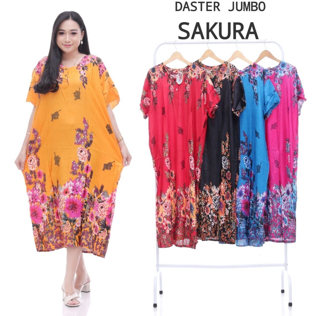 DASTER JUMBO SAKURA BUNGA BUNGA INDAH KANCING BUSUI