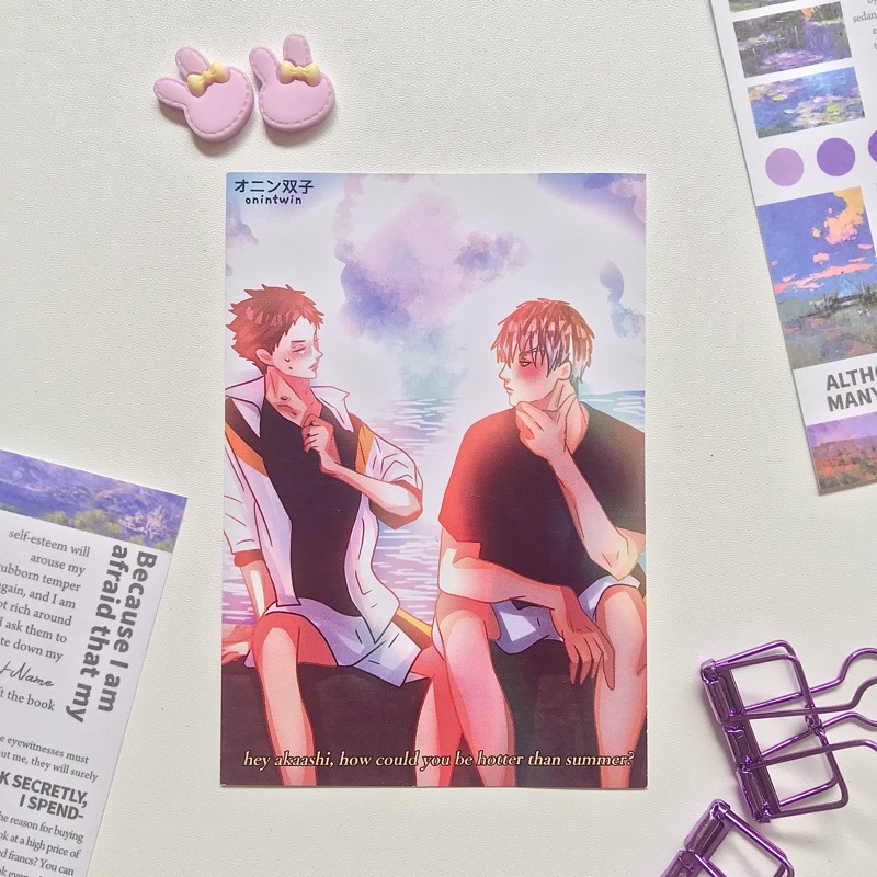 Haikyuu Fanart bokuaka artprint by onintwin