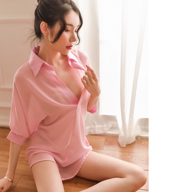 Ɛѵҽ Kimono Seksi Wanita Bahan Lace Baju Tidur Transparan Berkerah Import 1234