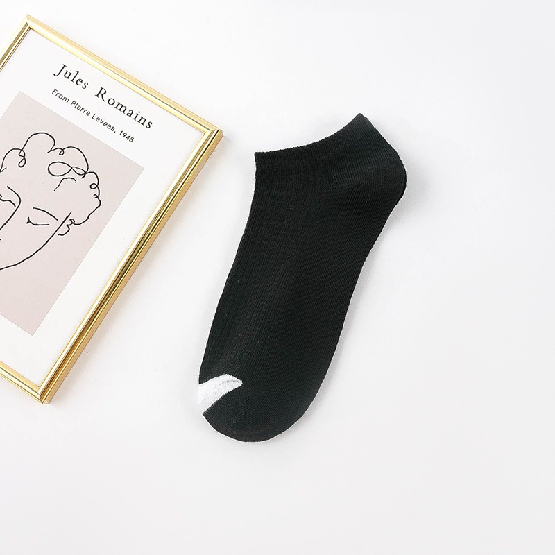 Kaos Kaki Ankle Pendek Lucu Tebal 1kg muat 86pcs Motif Brown Import Lembut GANNISE KK0002-KK0009 BLACK