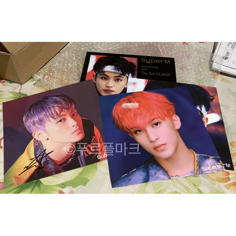 SUPERM MINI LP SIGNED POSTER MARK AUTHENTIC