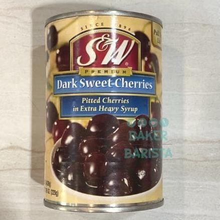 Baru S&W Dark Sweet Cherries Sw Cherry Kaleng 439Gr Sw Dark Cherry ---Termurah---