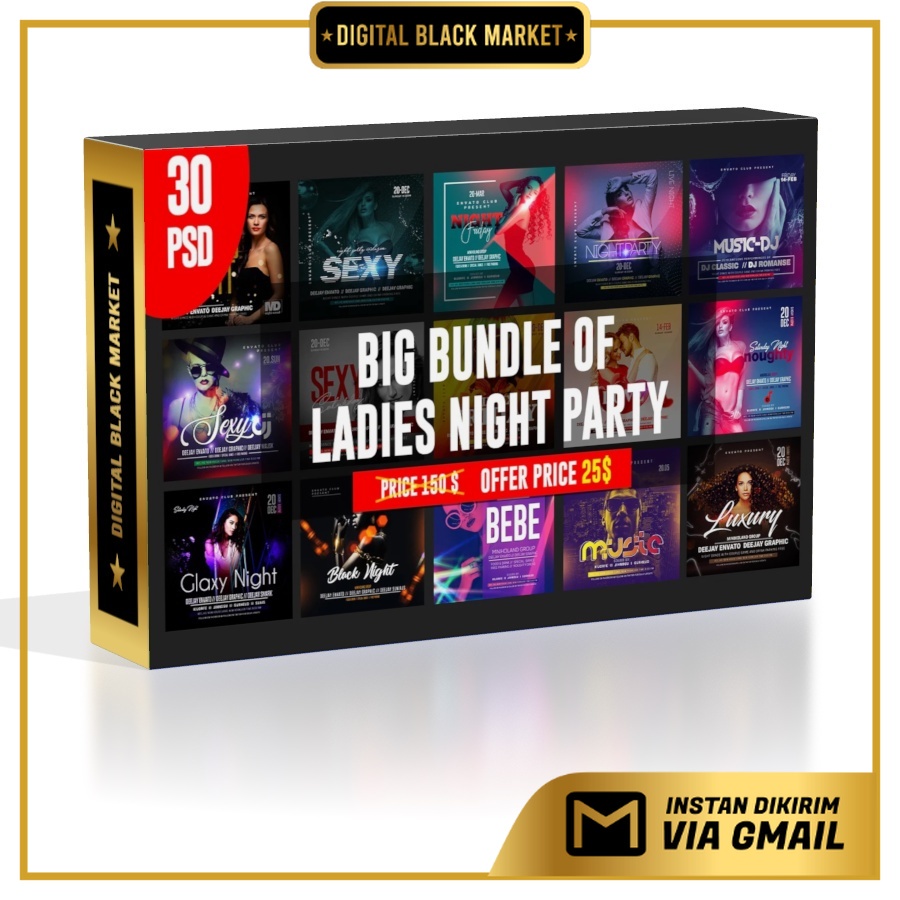 Ladies Night Flyer Template Bundle - Photoshop