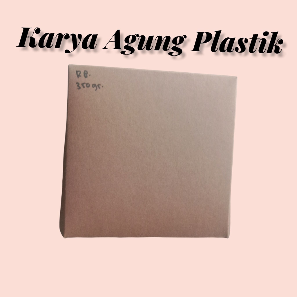 Dus 18×18 350gr RND ALV KAFT / DUS KUE NASI R8 RENDA 18x18 - KOTAK / BOX Dus Nasi coklat 18x18cm / K