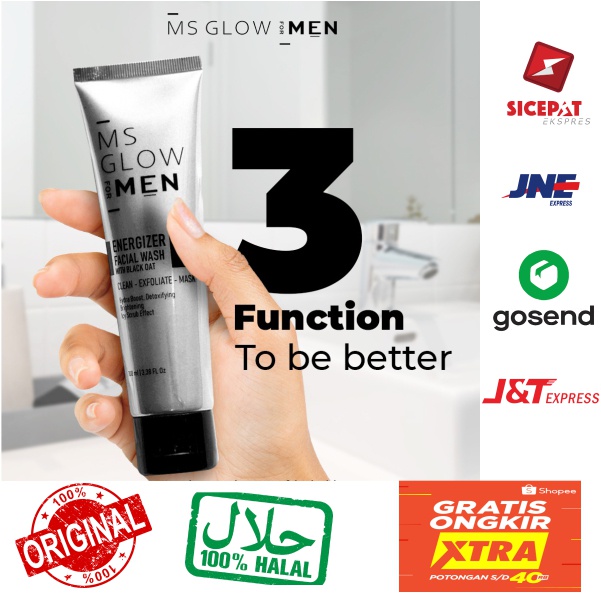 Facial Wash MS Glow For Men/ Sabun Wajah Pria/MS Glow Men