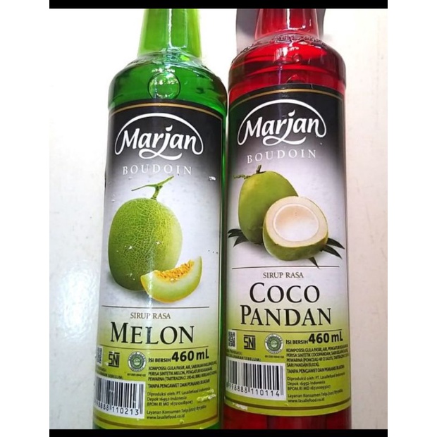 SIRUP MARJAN COCOPANDAN ATAU MELON. SATU BOTOL SAMEDAY/INSTANT,