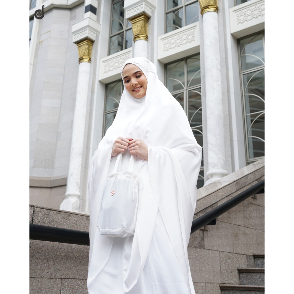 Mukena Deenay Kala Prayer Set Broken White - Free Prayer Mat