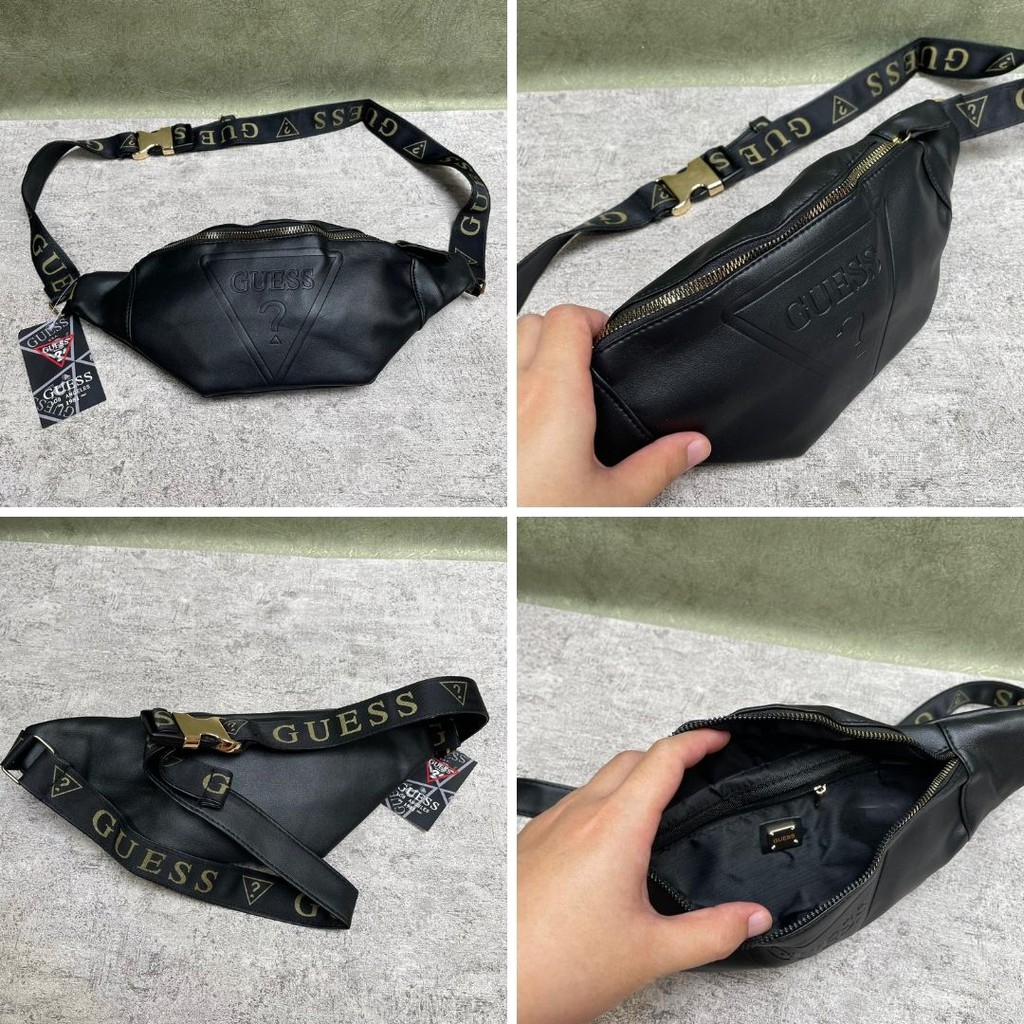 Waistbag Guess Leather / Tas Selempang Kulit Pria Wanita Tas Pinggang