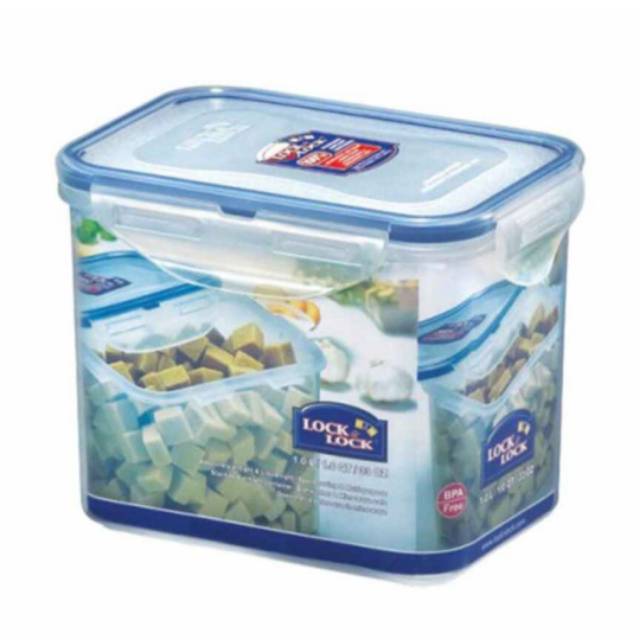 Lock &amp; Lock HPL808 / HPL812 Rectangular Tall Container 850ml / 1L - Toples makanan