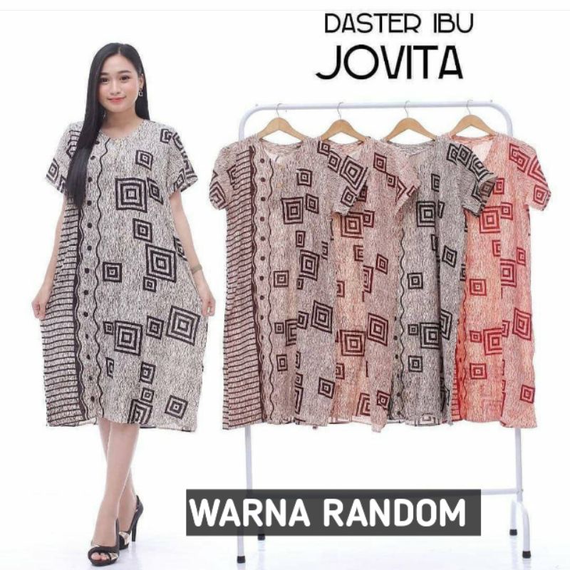 Daster Manohara Rayon Motif Abstrak Daster Busui Resleting Depan Karet Tengah Bisa Pilih Warna