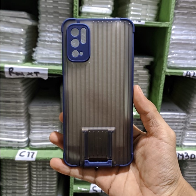 case koper 2 in 1 dudukan braket for Xiaomi Poco M3 Pro Dengan Pelindung kamera