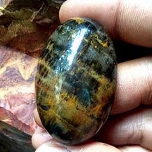 batu akik pancawarna Garut motif loreng harimau(0288)