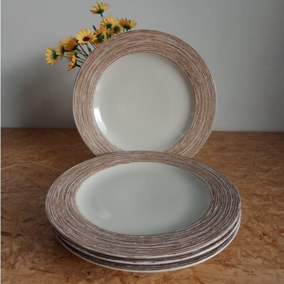 01148 Piring Makan Keramik Motif / Piring Keramik / Piring Makan Ceper / Piring Makan Keramik / Piri