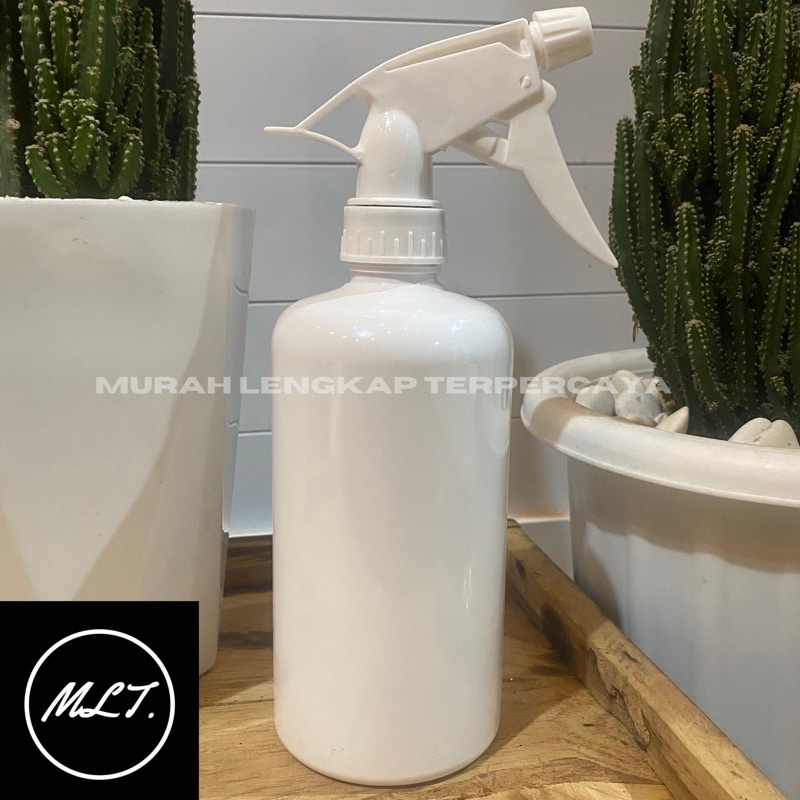 BOTOL SPRAY 500 ML PUTIH GLOSSY TRIGGER PUTIH / BOTOL SPRAY TRIGGER 500ML SPRAYER PUTIH GLOSSY