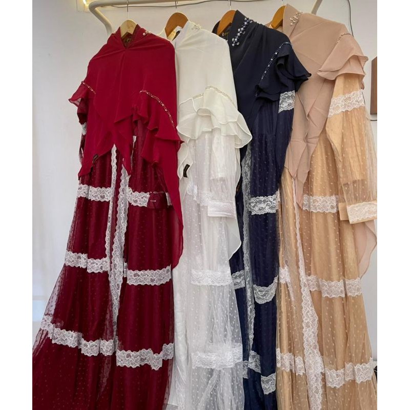 Syar'i Polkadot edisi Lebaran By shellasaukia 100% original