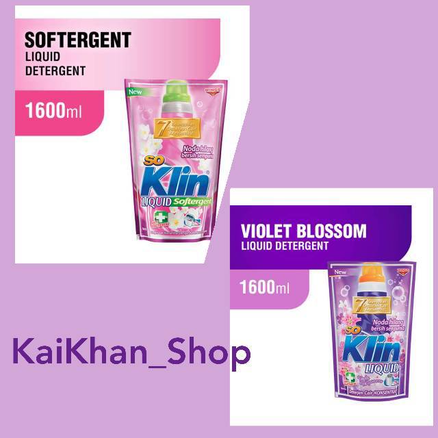 SOKLIN Liquid Softergent / Violet Blossom Pouch - 1600ml