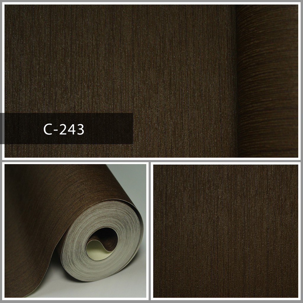 Wallpaper Sale Ready Polos Coklat Tua 53cm X 10m