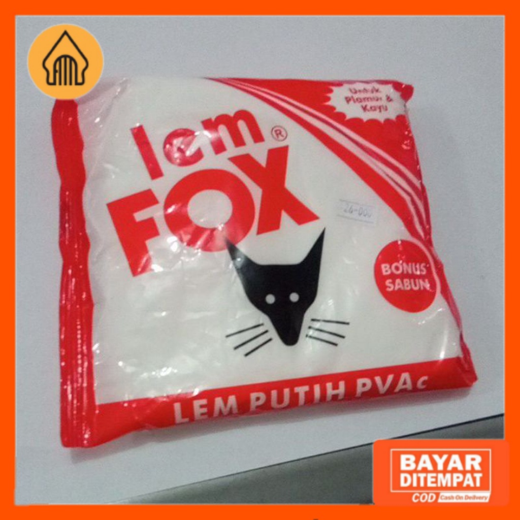 

Lem Kayu dan Plamur Fox 1 kg / Lem Putih