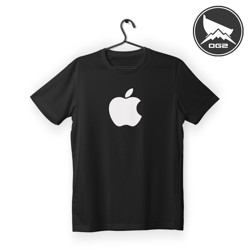Kaos distro logo Apple F001 baju pria wanita OG2 3A D