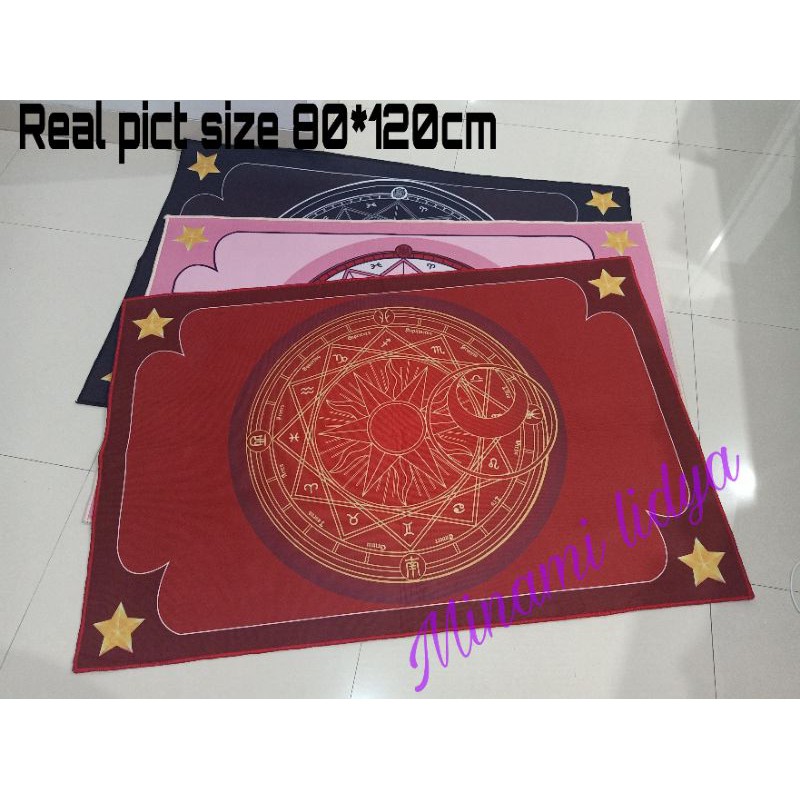 card captor sakura cardcaptor karpet keset persegi