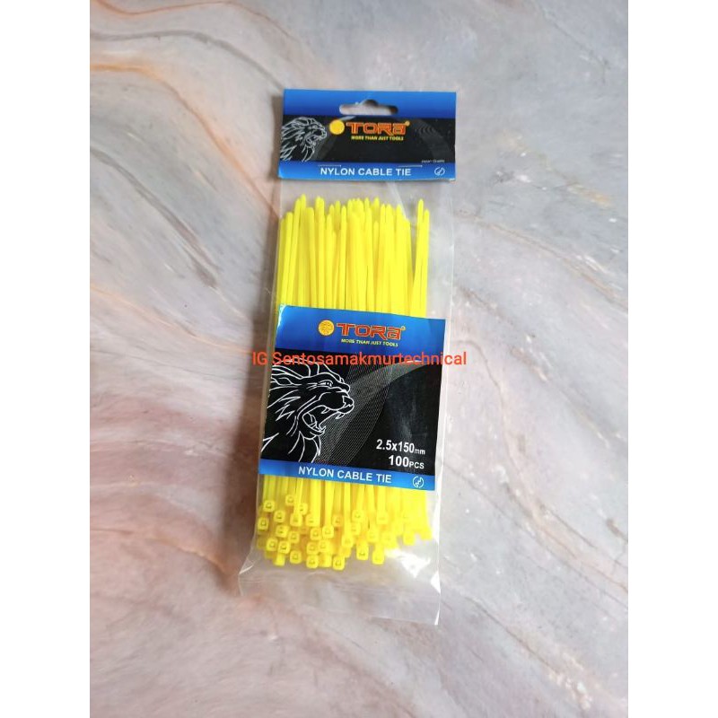 TORA 2.5 x 150 MM Nylon Cable Tyraps Kabel Tie Ties 15cm